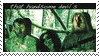 A stamp with the album cover The Jungle Book, zoomed into the two people on the cover.